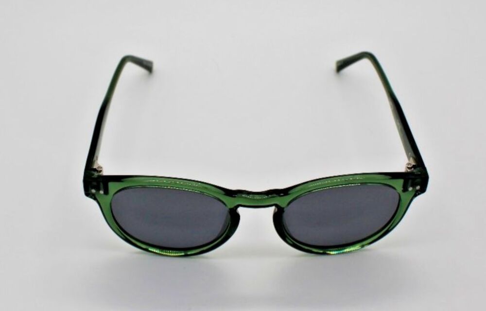 WMP Wyndham Sunglasses Green Gray Translucent Round Frame GRNGRY